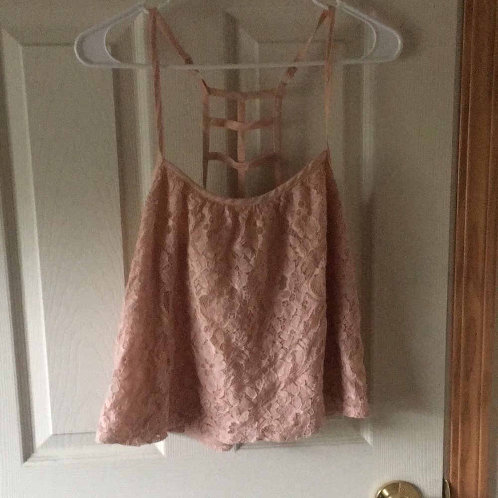 Pink cropped tank
